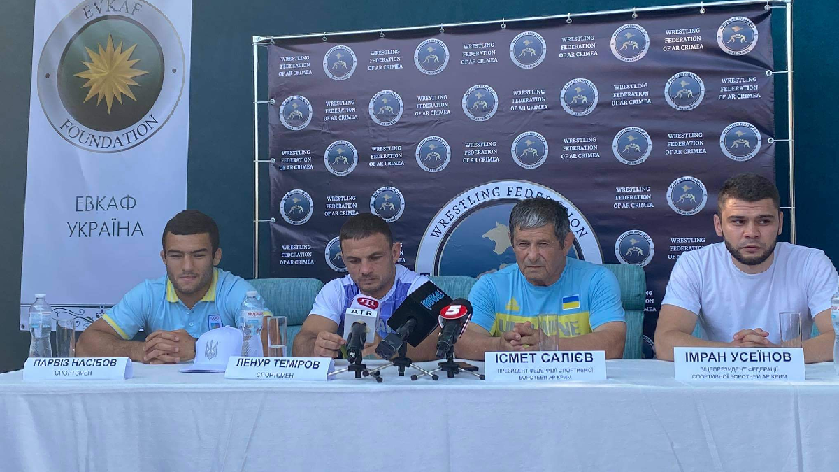 Yunan-roma küreşinden Ukraina çempionı Lenur Temirov Olimpik oyunlardan evel presskonferentsiya berdi